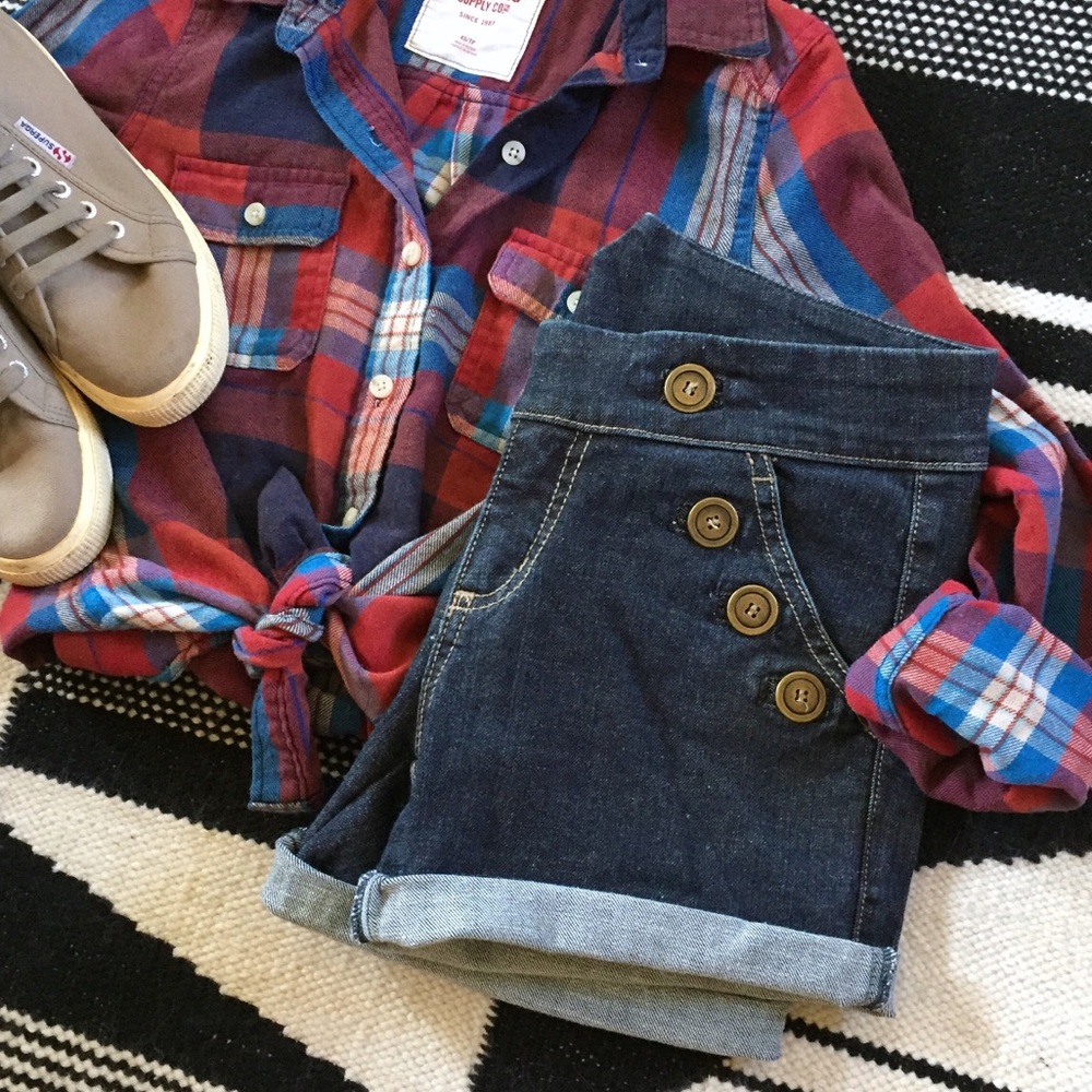 lf era of chaos sailor button shorts